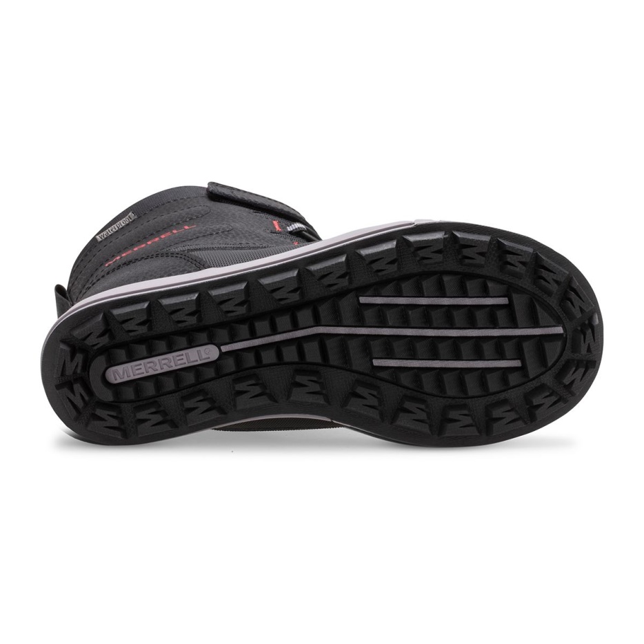 Merrell Mali Otroški Snežni Nevihtni Vodotesni škorenj črno-sivo-rdeč