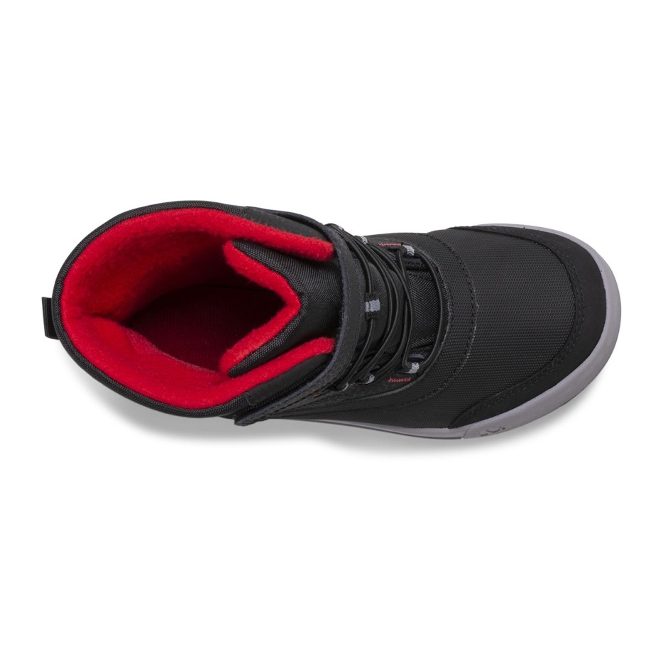 Merrell Mali Otroški Snežni Nevihtni Vodotesni škorenj črno-sivo-rdeč