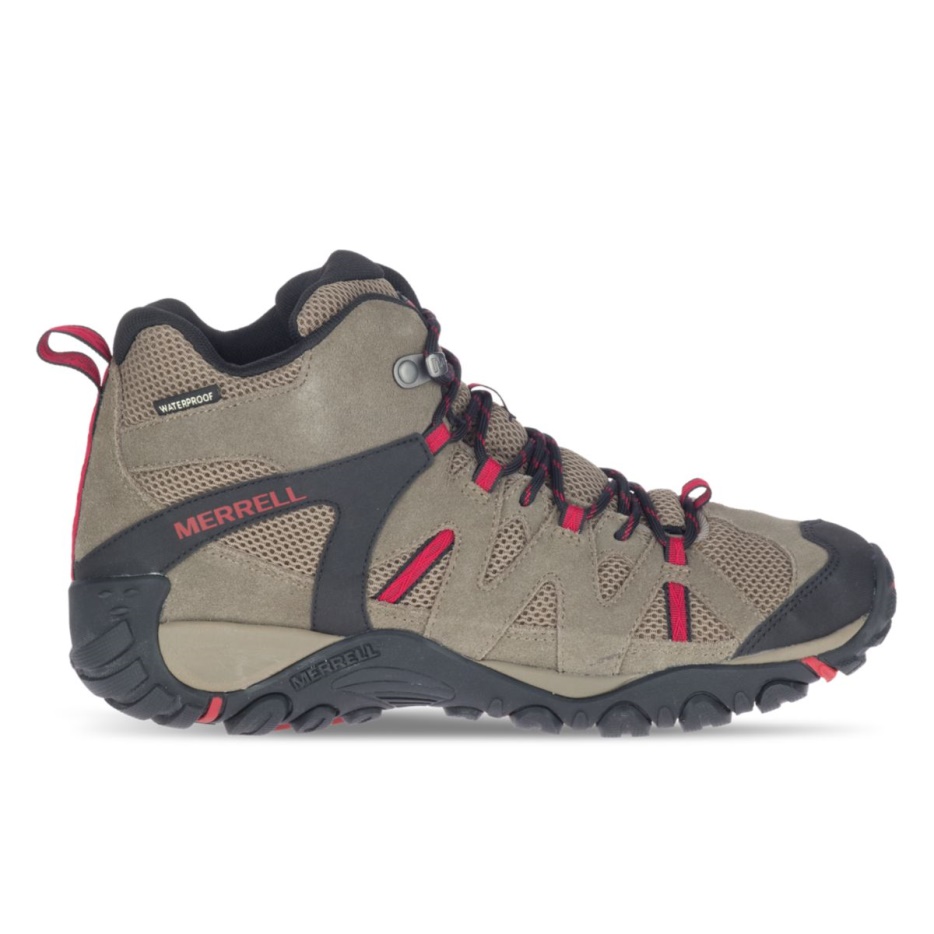 Merrell Moški Deverta 2 Mid Waterproof Boulder-fiery Red