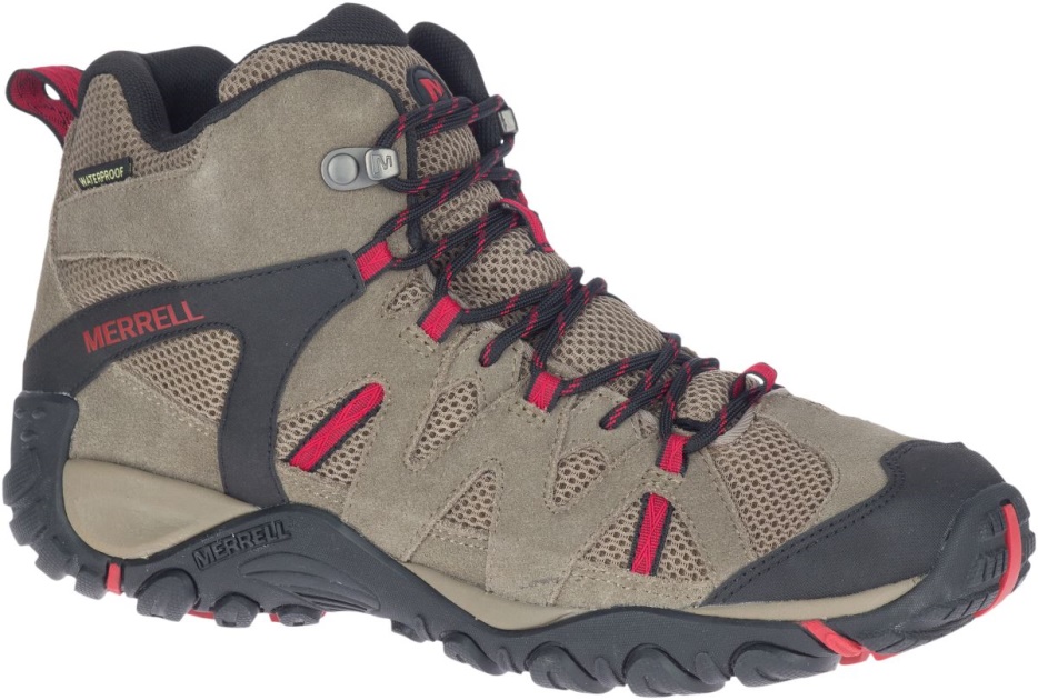 Merrell Moški Deverta 2 Mid Waterproof Boulder-fiery Red