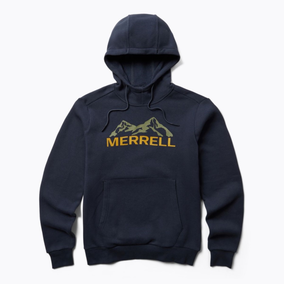 Merrell Moški Merrell Težki Pulover S Kapuco Mornarsko Modra