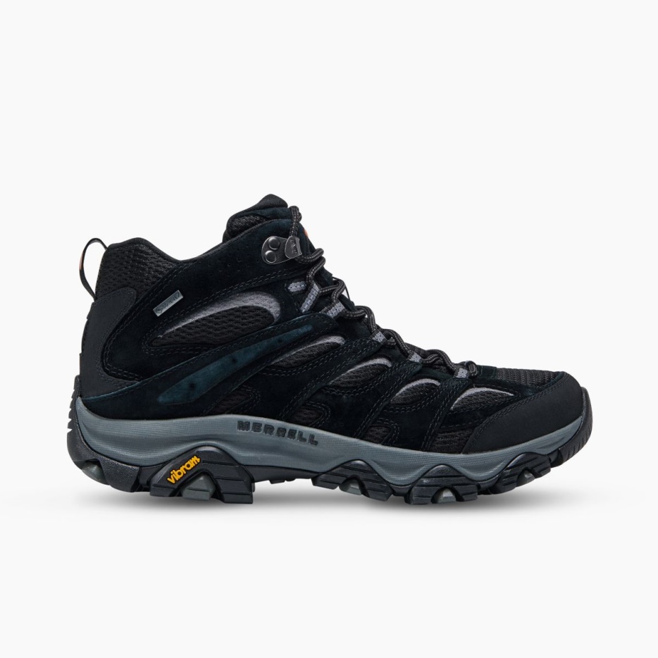 Merrell Moški Moab 3 Mid Gore-tex črno-siva