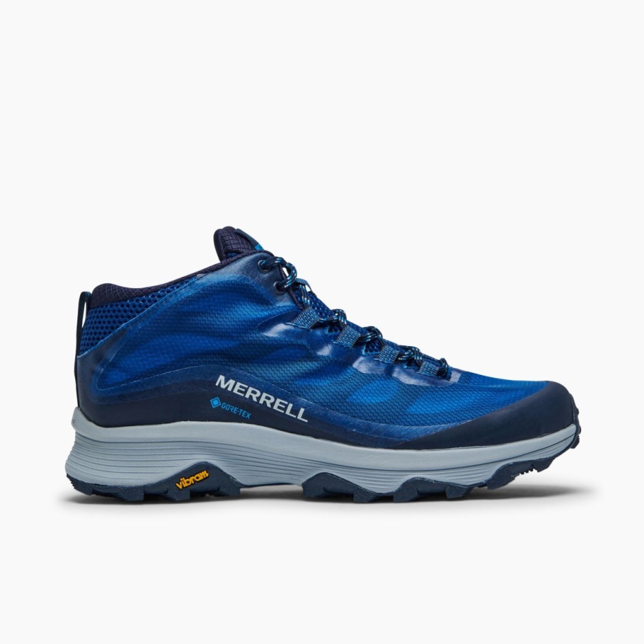 Merrell Moške Moab Speed Mid Gore-tex Mornarsko Modra