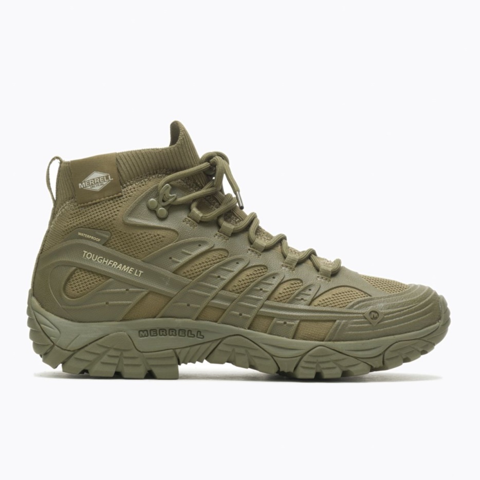 Merrell Moški Moab Velocity Tactical Mid Nepremočljiva Olivna