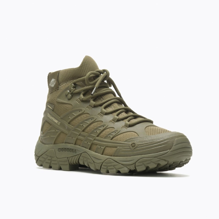 Merrell Moški Moab Velocity Tactical Mid Nepremočljiva Olivna