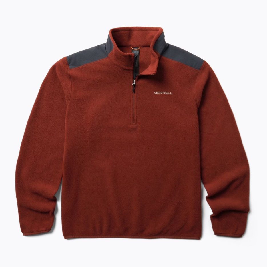 Merrell Moški Terrain 1/4 Zip Flis Brick