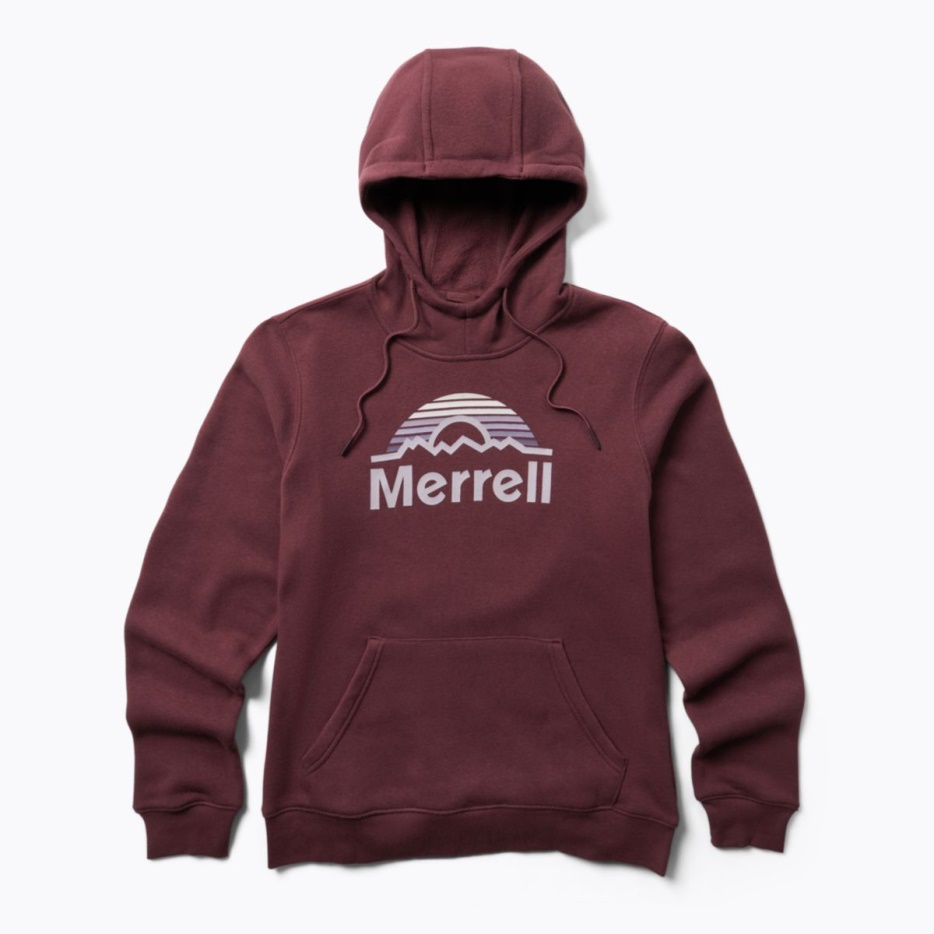 Merrell ženski Merrell Mountains Težki Pulover S Kapuco Bordo