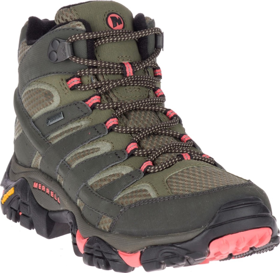 Merrell ženske Moab 2 Srednji Gore-tex Beluga-olivna