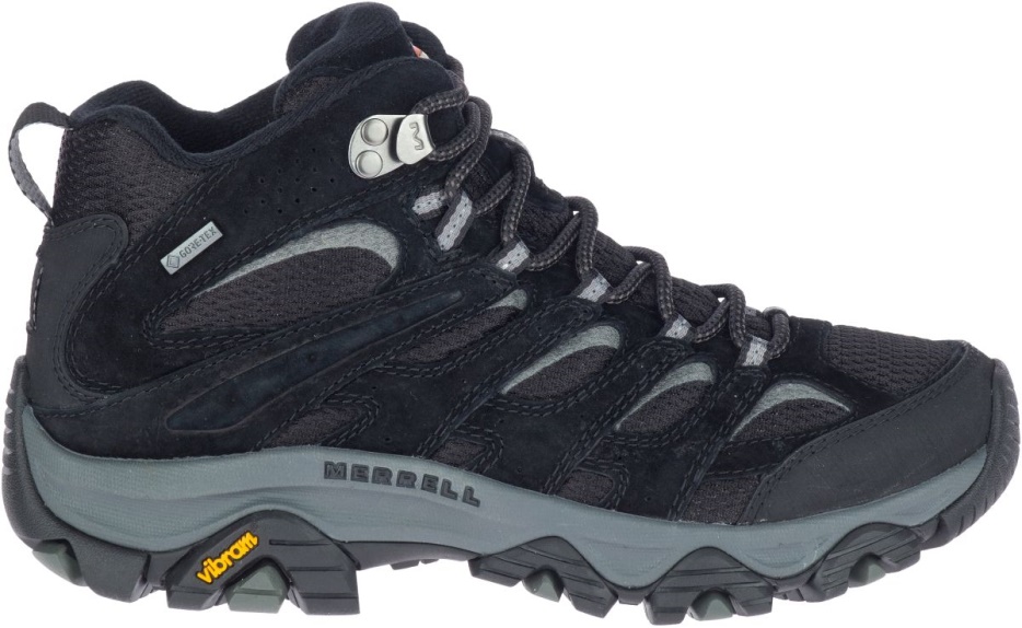 Merrell ženske Moab 3 Mid Gore-tex črno-siva