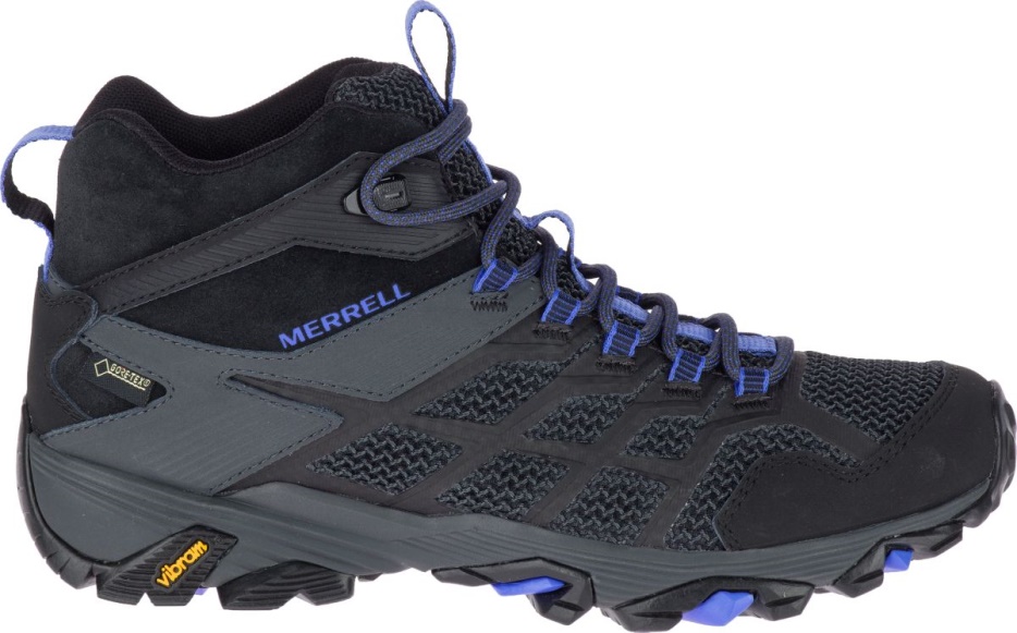 Merrell ženske Moab Fst 2 Mid Gore-tex Black-granite