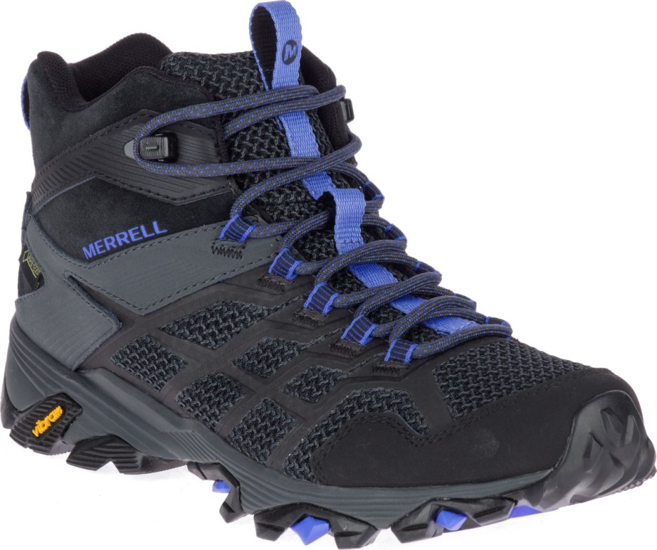 Merrell ženske Moab Fst 2 Mid Gore-tex Black-granite