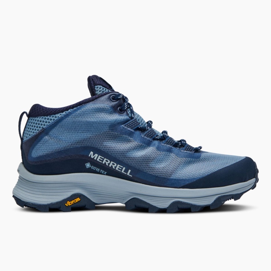 Merrell ženske Moab Speed Mid Gore-tex Mornarsko Modra