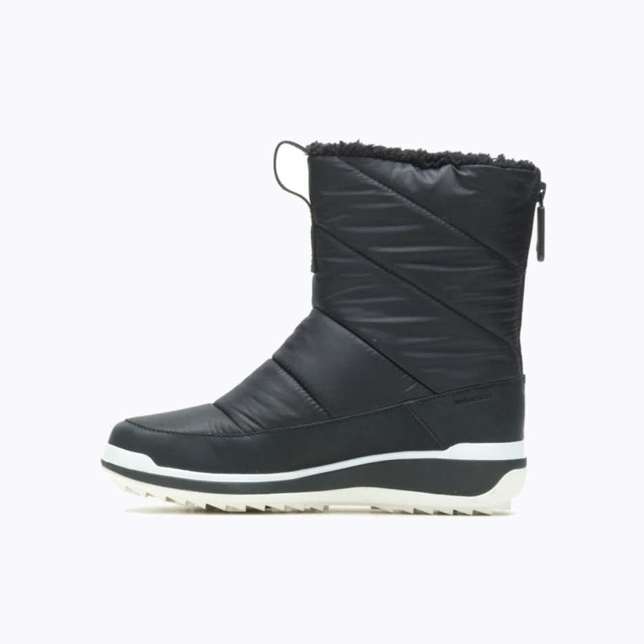 Merrell ženski športni športni čevlji Snowcreek S Srednjo Zadrgo, Vodoodporni črni