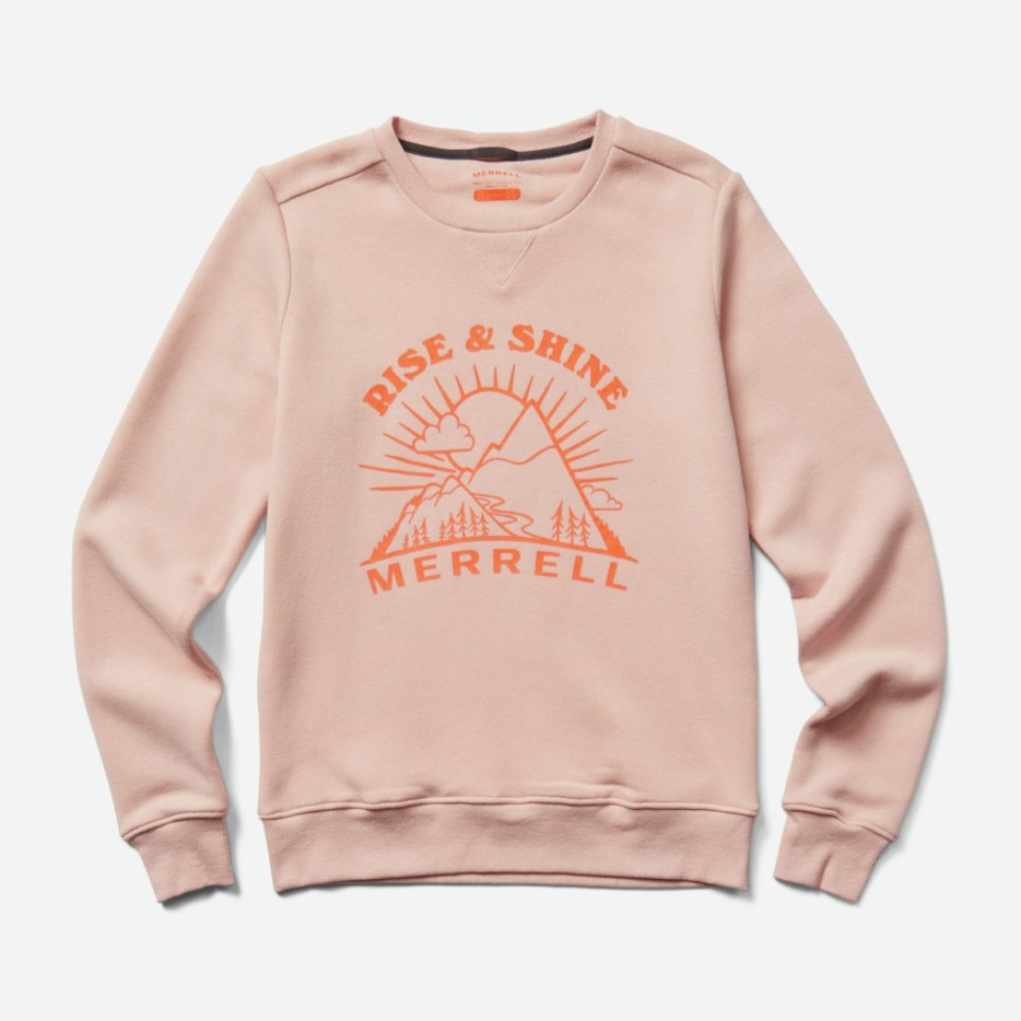 Merrell ženska Ekipa Na Prostem Iz Flisa Z Okroglim Izrezom Rose Smoke Heather